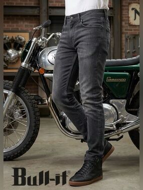 Men's Slim Fit Grey Jeans with Kevlar